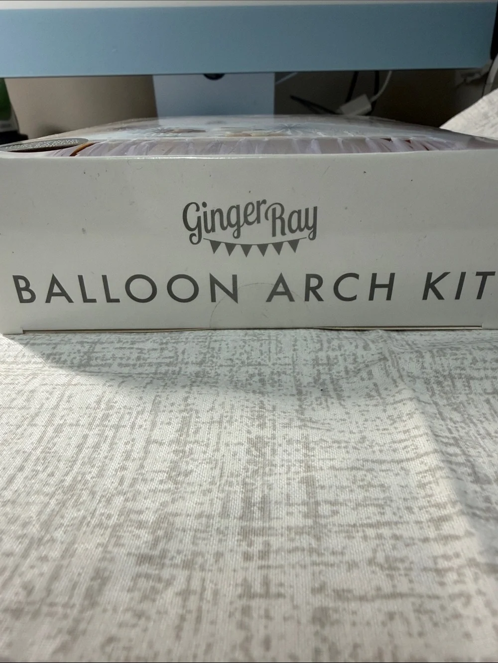 Silver & White Balloon Arch Kit. NEW